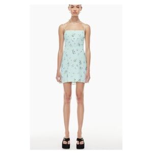 Sunday Best Jackson Spaghetti-strap Mini Dress Aritzia Blue Floral